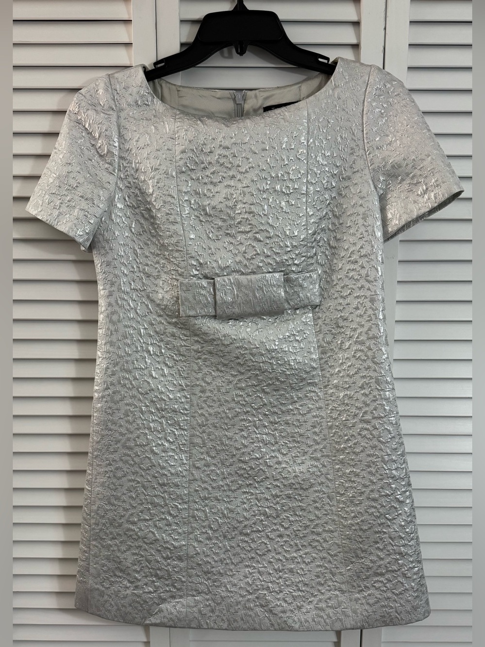 Tara Jarmon Womens Dress Size 38 US Sm Metallic Retro Style  $350 Party
